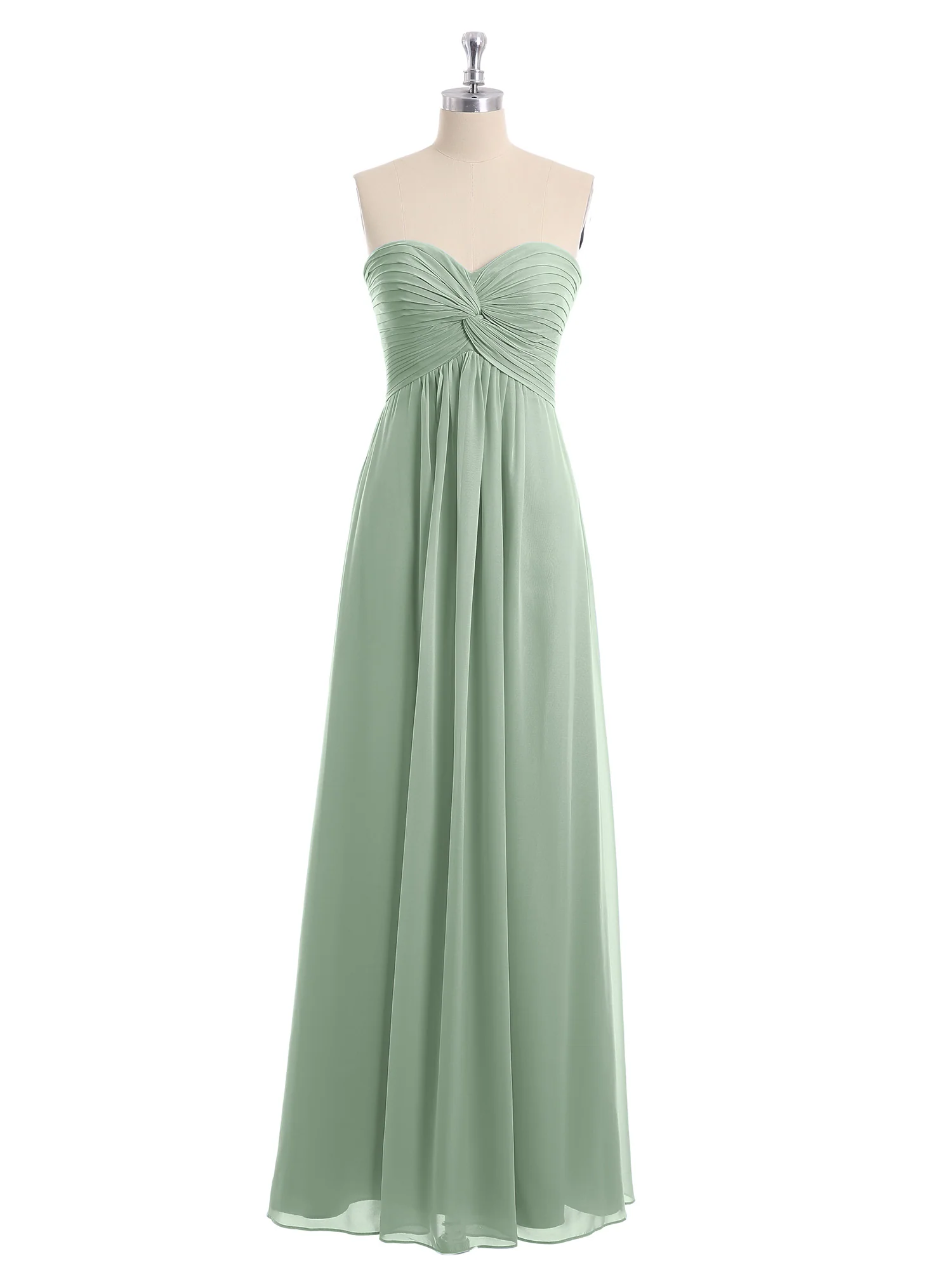 Strapless Empire Chiffon Dresses with Sweetheart Agave - Image 4