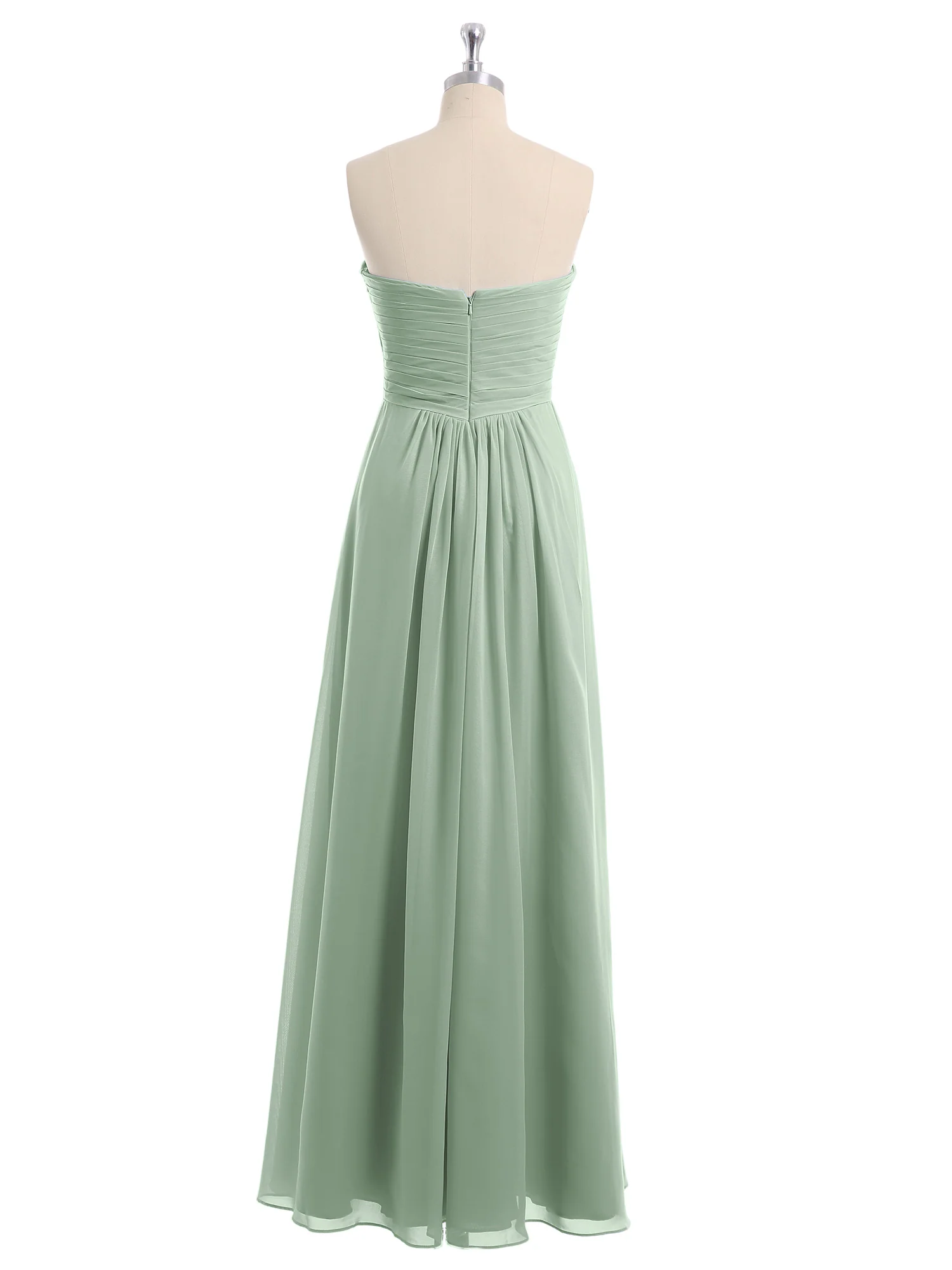 Strapless Empire Chiffon Dresses with Sweetheart Agave - Image 5