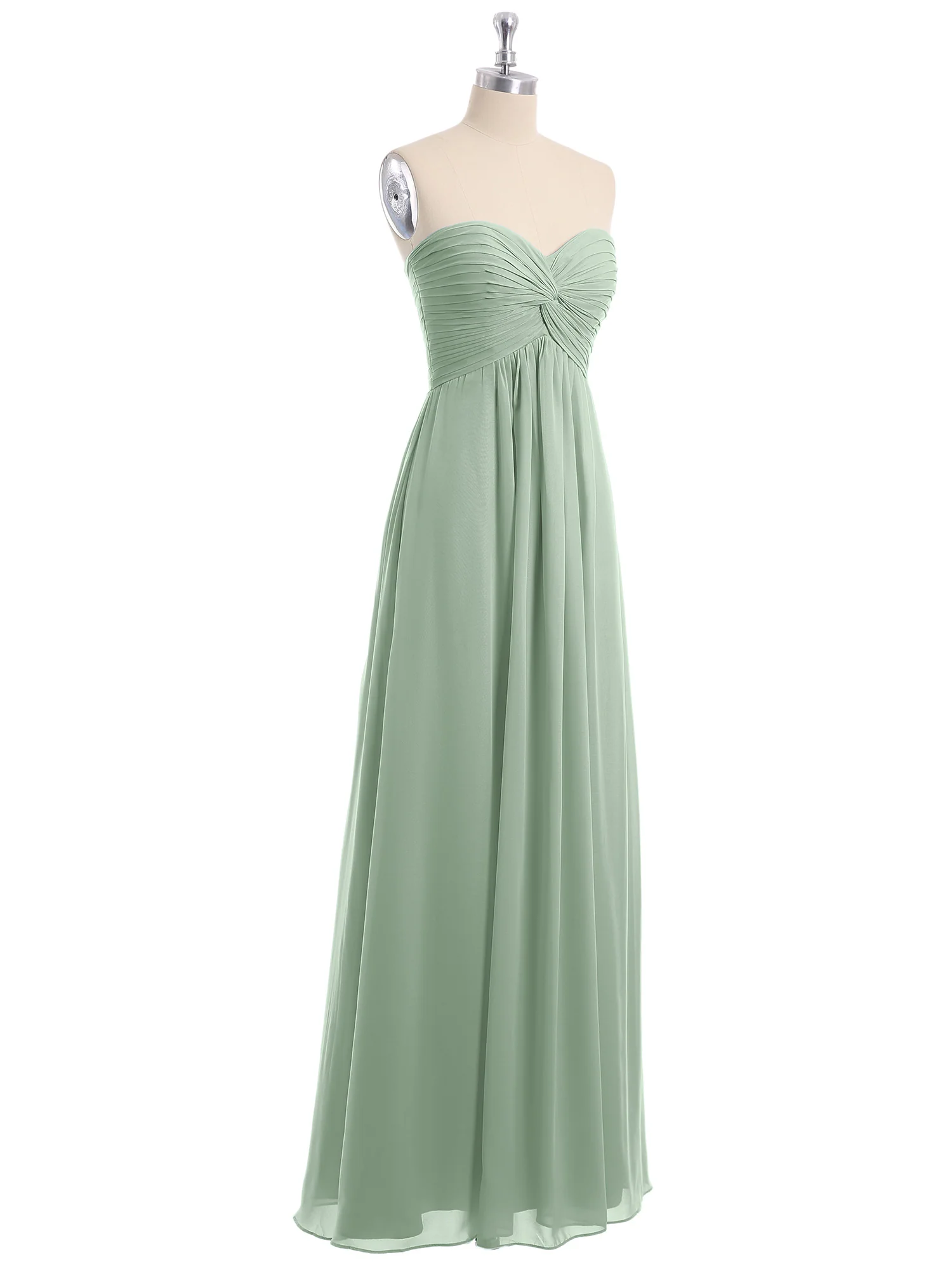 Strapless Empire Chiffon Dresses with Sweetheart Agave - Image 6