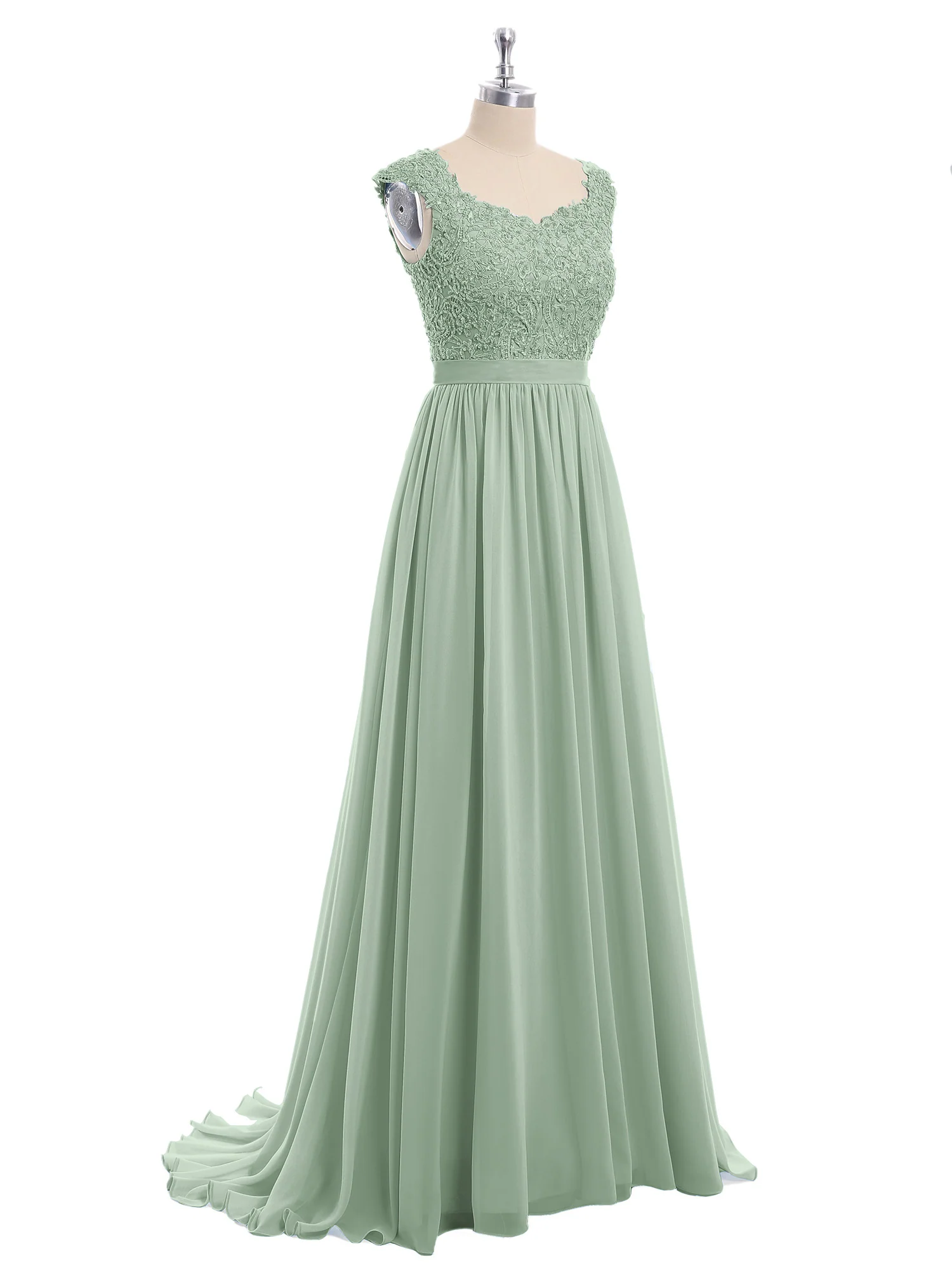 Appliqued and Beaded Dress with Sweetheart Neck Agave - Image 6