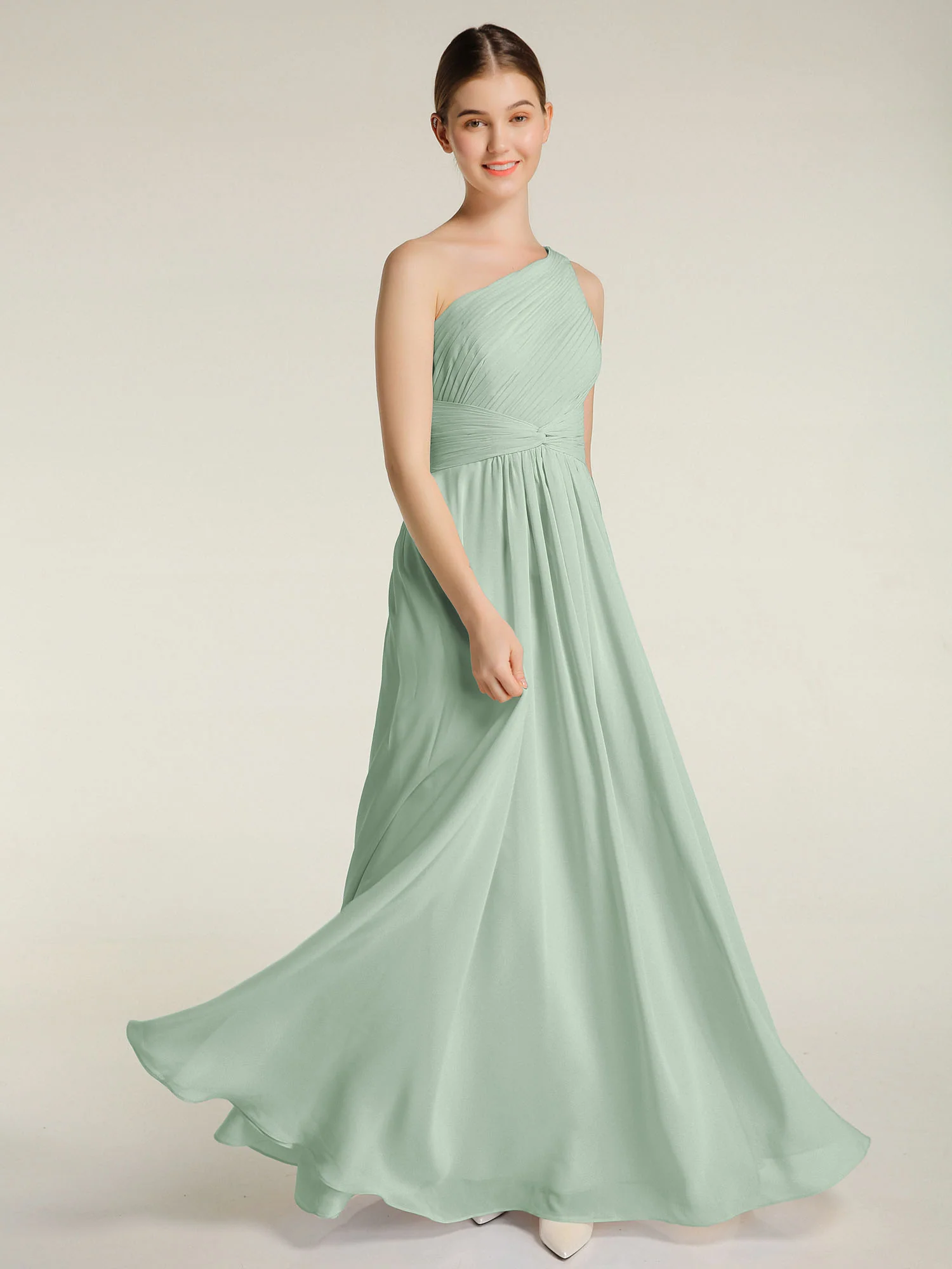 One Shoulder Dresses with Pleated Bodice Agave - Image 3