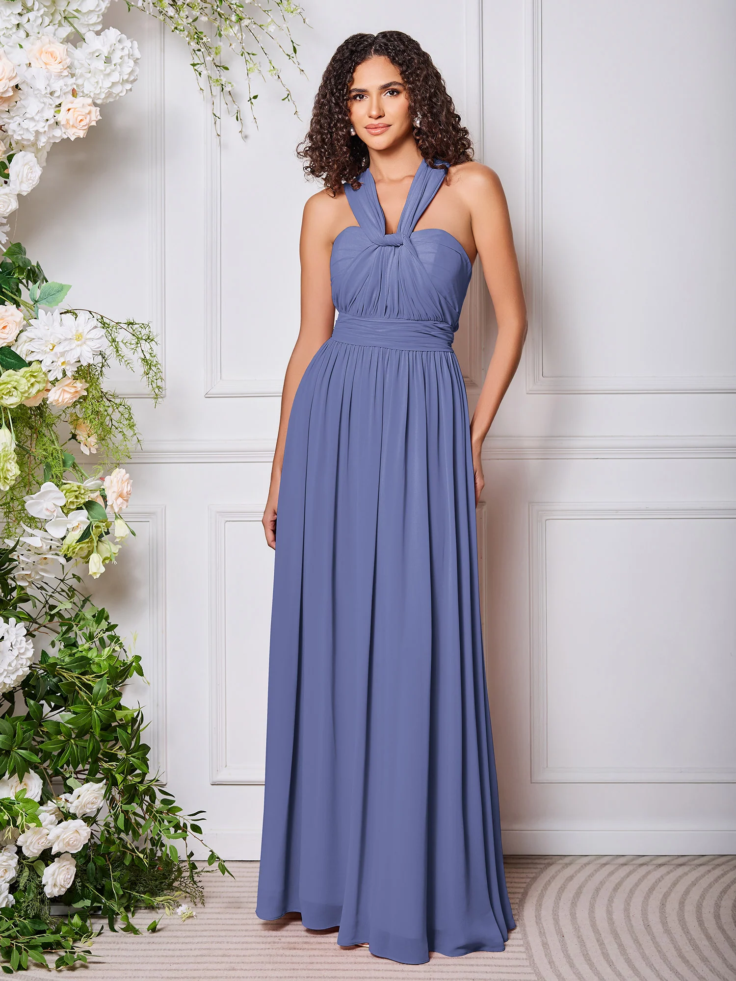 Grecian Periwinkle Multi Wear Convertible Bridesmaid Dresses