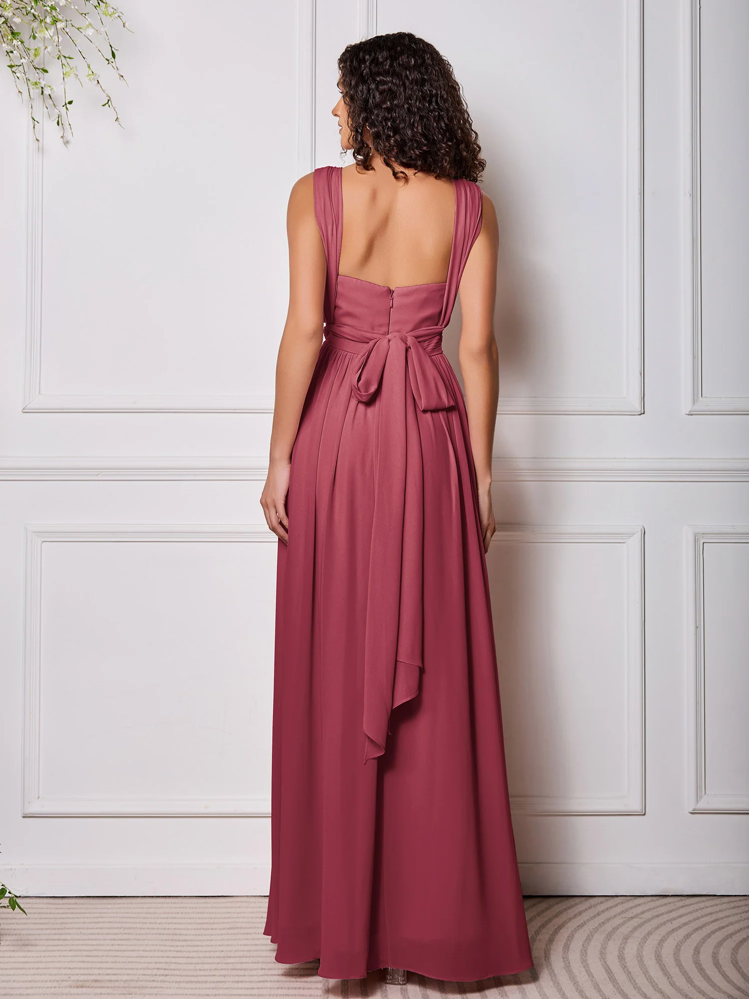 Straight Back Cinnamon Rose Multi Wear Convertible Bridesmaid Dresses