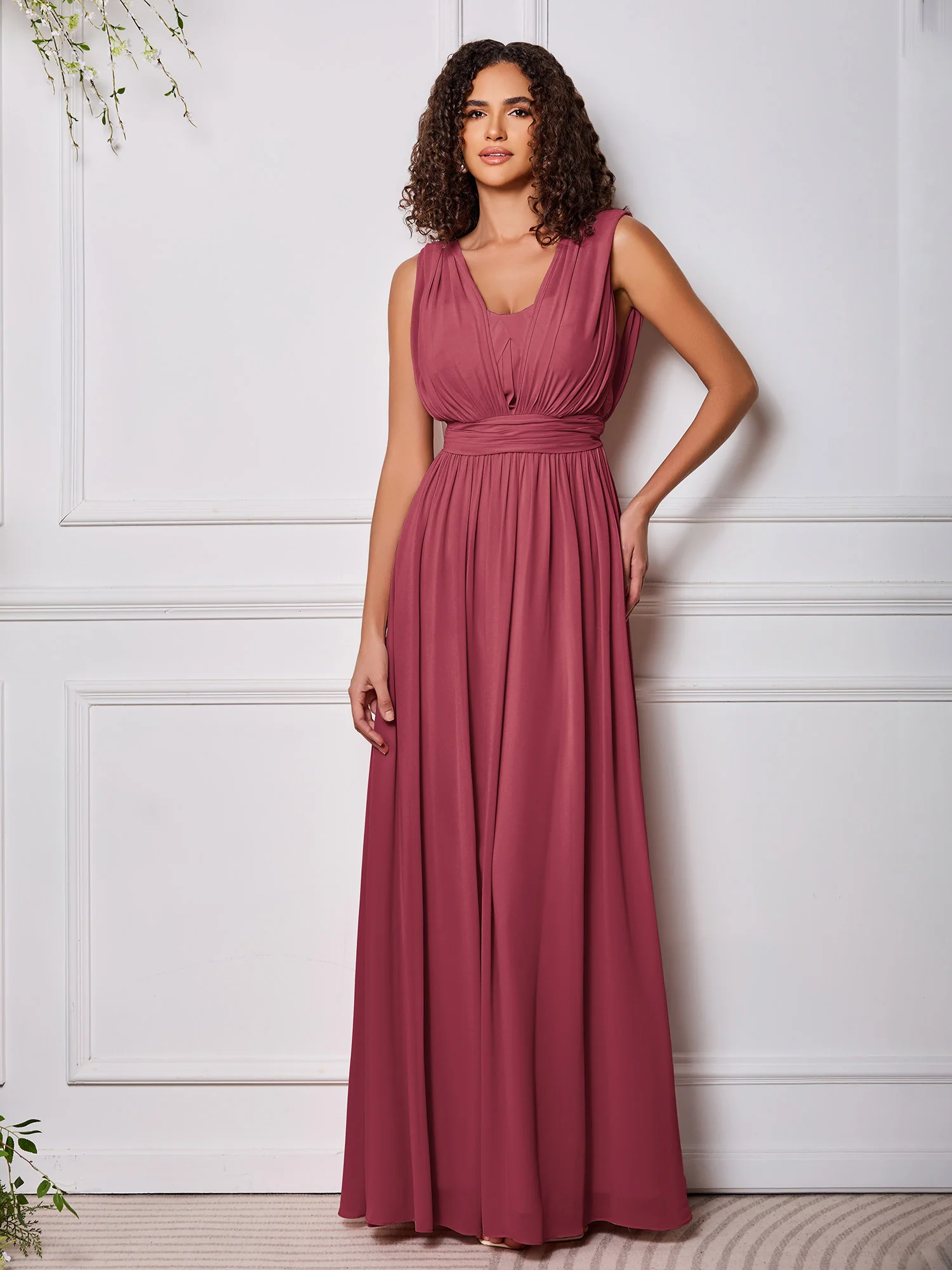 Straight Back Cinnamon Rose Multi Wear Convertible Bridesmaid Dresses - Image 2