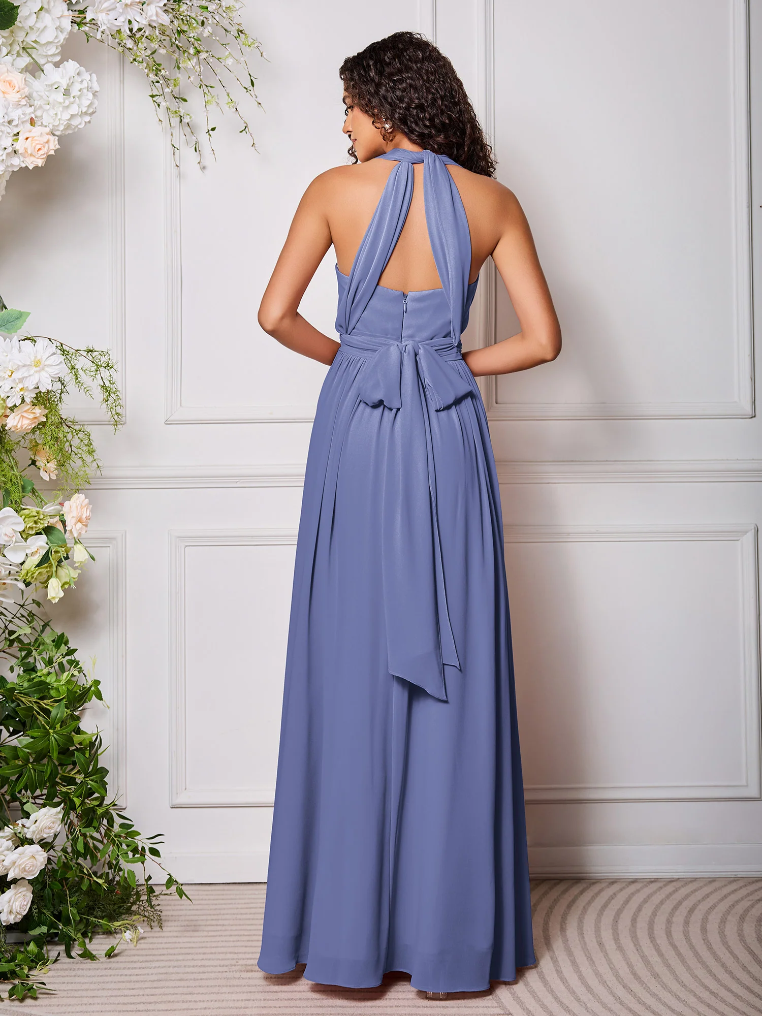 Triangle Periwinkle Multi Wear Convertible Bridesmaid Dresses