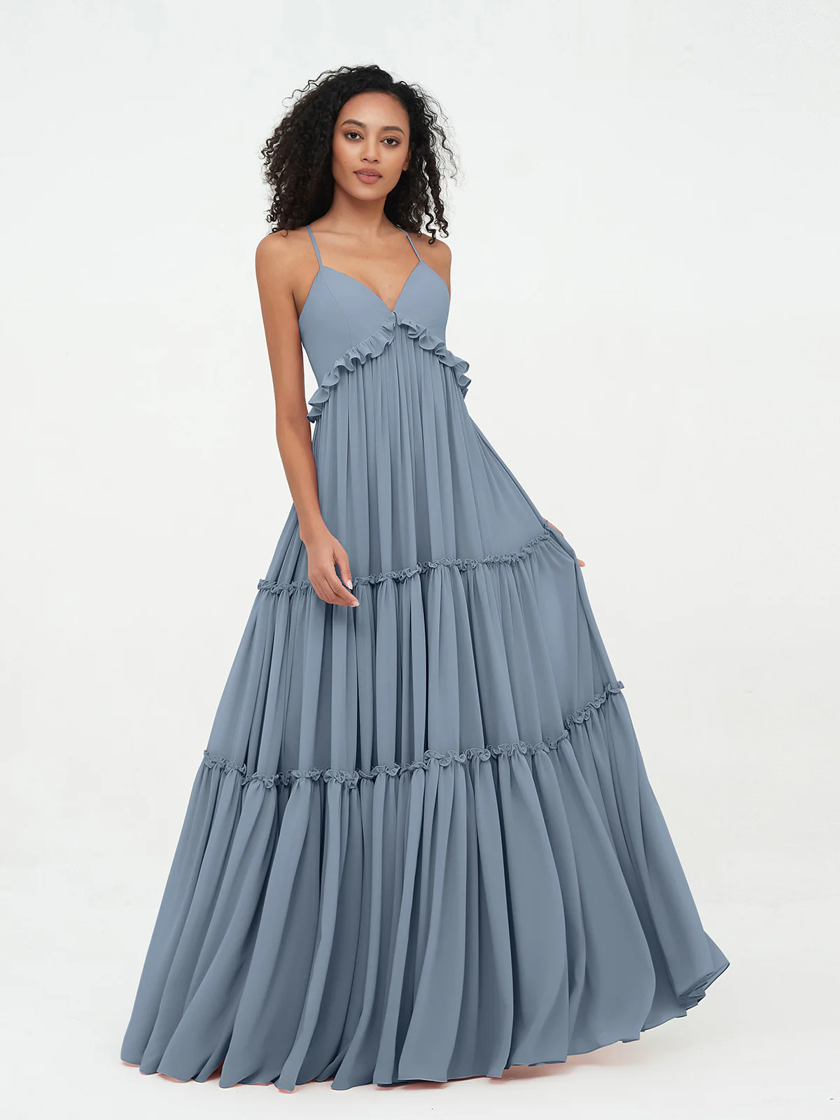 Empire Chiffon Tiered Skirt Max Bohemian Dresses Clearance - Image 4
