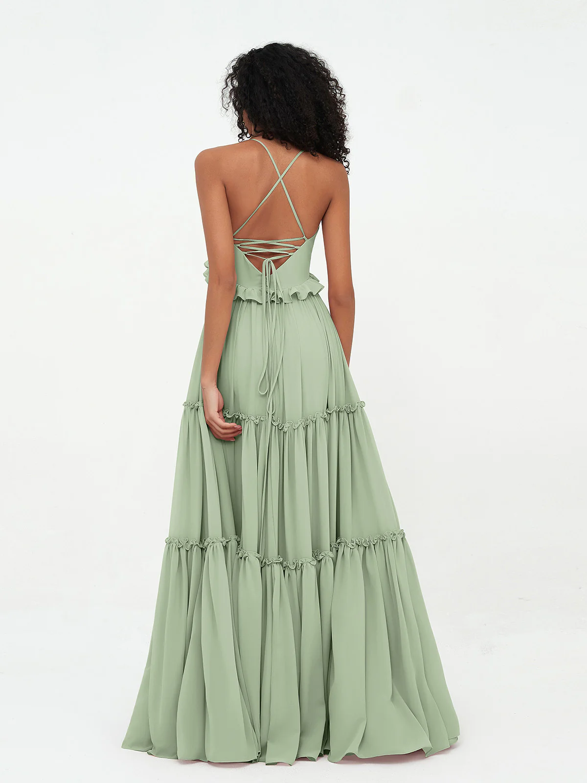 Empire Chiffon Tiered Skirt Max Bohemian Dresses Clearance - Image 7