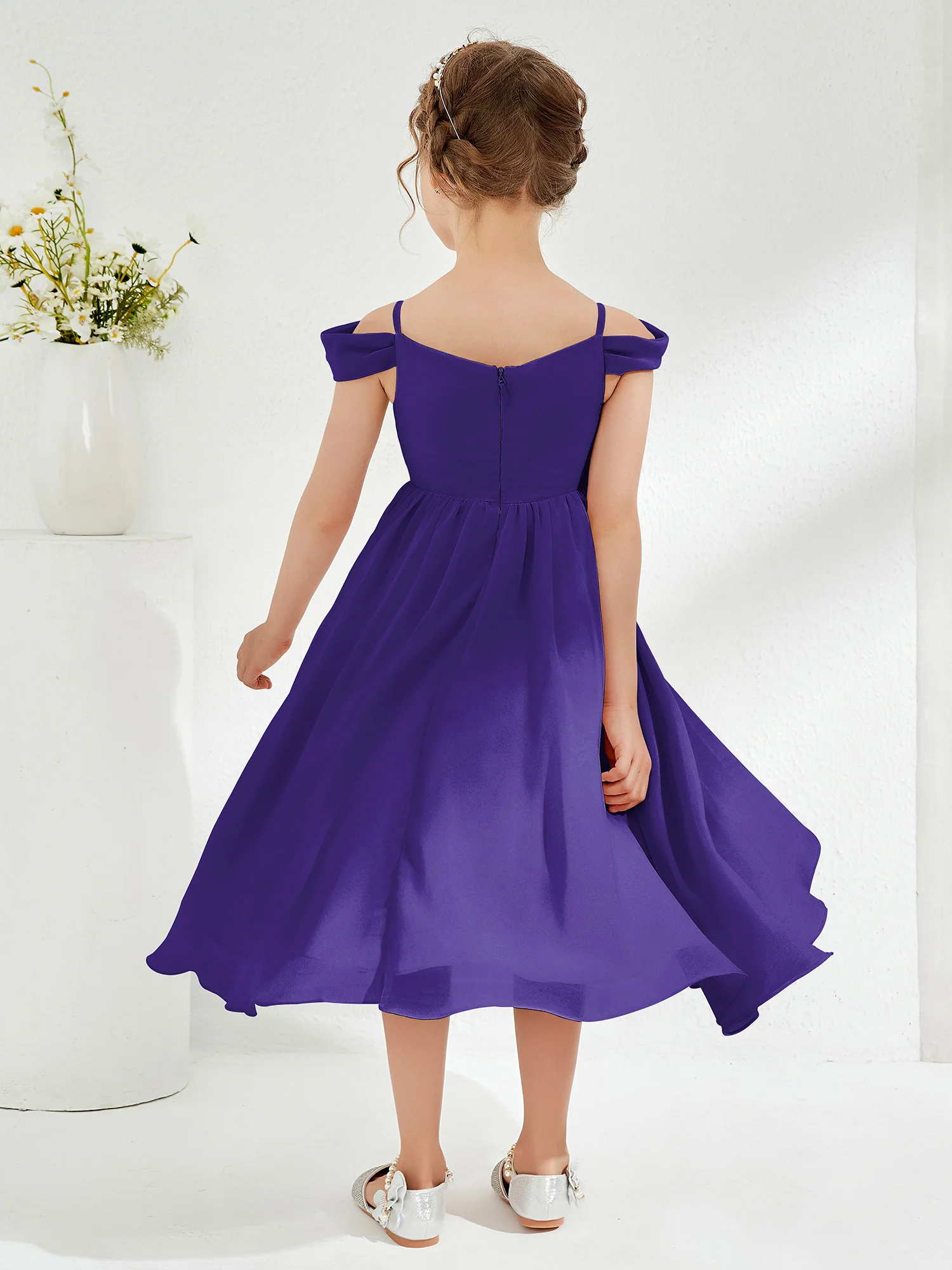 Off-the-shoulder Pleated Girl's Dress Regency - Image 2