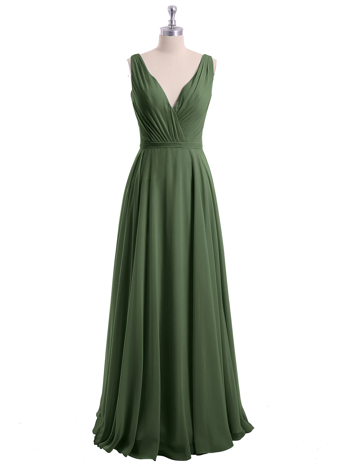 V Neckline Chiffon Bridesmaid Dresses Clearance - Image 10