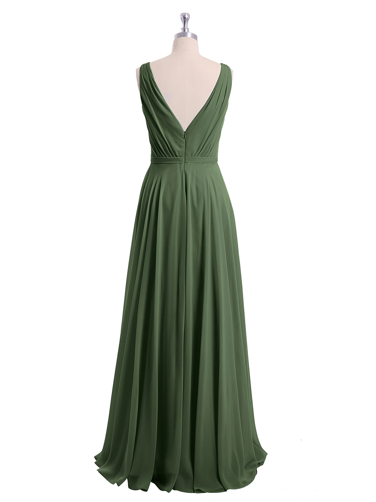 V Neckline Chiffon Bridesmaid Dresses Clearance - Image 11
