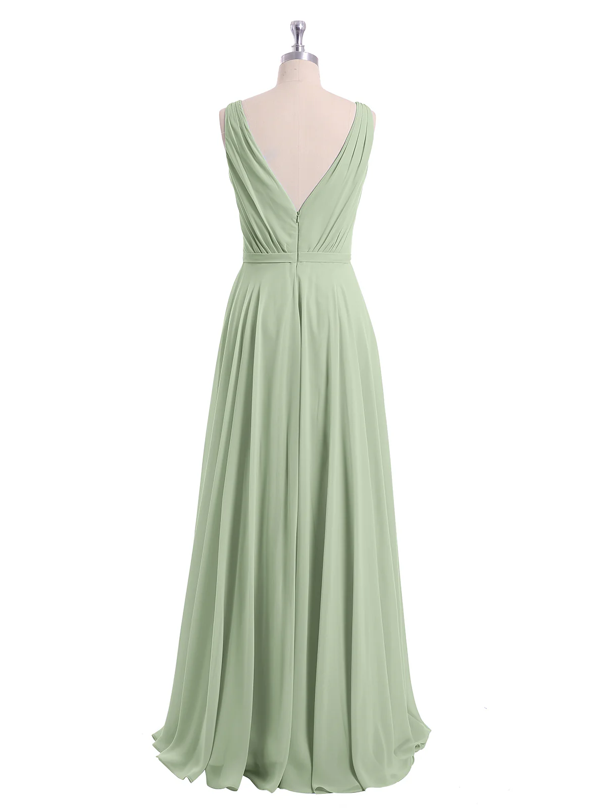 V Neckline Chiffon Bridesmaid Dresses Clearance - Image 5